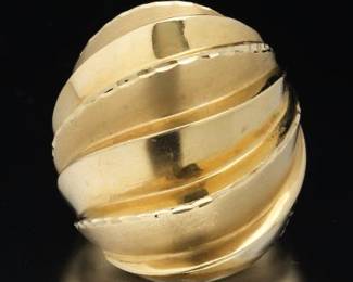 Ladies Gold Dome Cascade Fashion Ring 