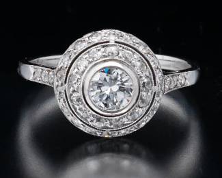 14K White Gold Diamond Ring