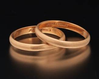 Pair of Rose Gold Bands 