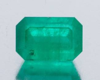 Unmounted 1.52 Ct Emerald Cut Emerald 