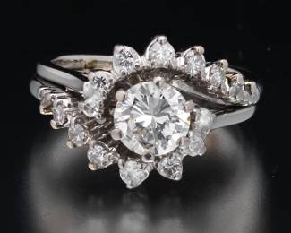 18K White Gold Diamond ring 