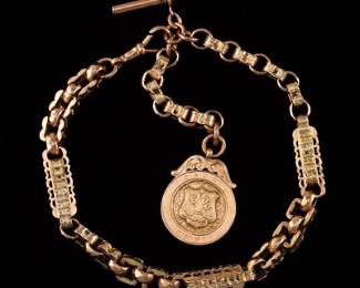 Birmingham Circa 1919 9K Watch Chain
