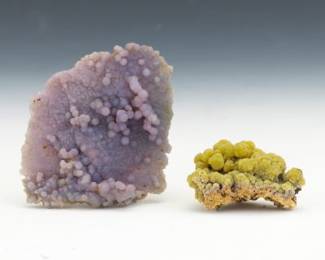 Two Botryoidal Mineral Specimens