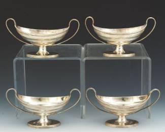 Four Henry Chawner 1787 Salt Cellars