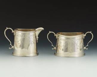 Early 19th Century Style Creamer and Sugar Made For Tiffany Co.