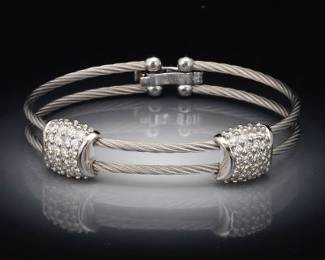 Paul Morelli 18K Cable And Diamond Bracelet 
