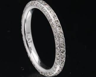 Ladies Platinum and Diamond Eternity Band 