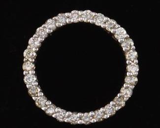 Ladies Gold and Diamond Slider 