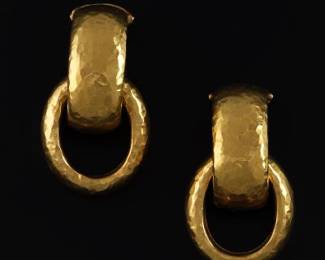 18K Gold Paloma Picasso Earrings For Tiffany Co.