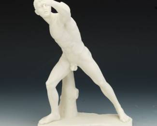 Vintage The Borghese Gladiator Cabinet Sculpture, after Antiquity 