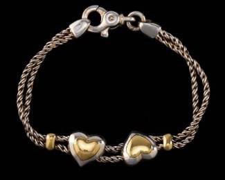 Tiffany Co. Sterling and 18K Bracelet 