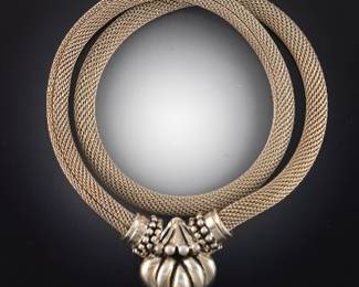 Ladies Joseph Esposito Sterling Silver Mesh Necklace 