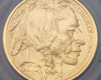 2010 ,9999 Fine Gold First Day Of Issue Buffalo Gold Coin