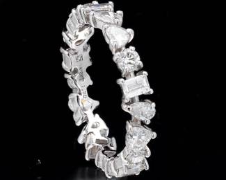 18K White Gold Diamond Eternity Band 