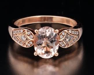 LeVian Gold, Morganite and Diamond Ring 