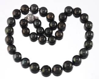 14K White Gold and GIA Certified Tahitian Pearls