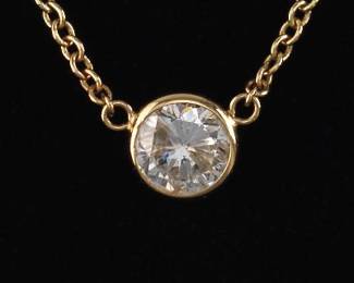 14K Gold and Diamond Pendant