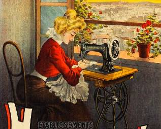 Hurtu Sewing Machine Vintage Poster