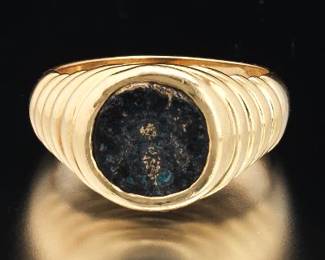 BVLGARI 18K God and Antiquity Ionia Ephesos Coin Ring, Monete Collection, ca. 4th Century B.C.