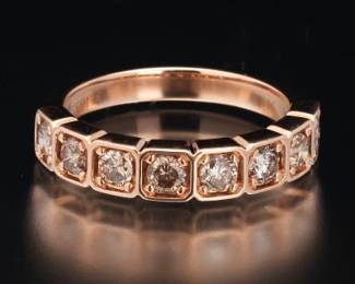 Ladies Gold and Diamond Band 