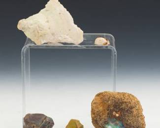 Group of Five Natural Opal Specimens