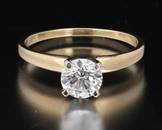 14K Solitaire Diamnond Ring 