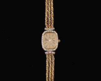 Cyma 14K Gold and Diamond Quartz Ladies Wristwatch