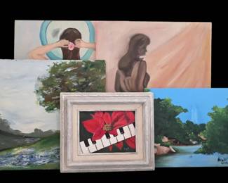 Five Original Local Art Pieces from Seguin, TX Artists