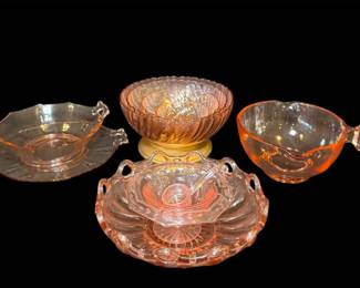 Collectors Dream Depression Era and MCM Pink Glass