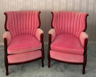 ChannelTufted Wingbacks Pretty In Pink... Collectible Find