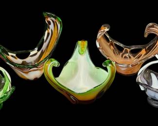 MidCentury Murano Style Stretched Glass Collection... Unique Sought After