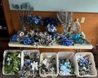 Elegant Blue Silver Floral Decor Stash...Get it at Great Auction Prices