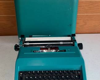 Vintage MCM Olivetti Studio 45 Portable in Teal... For The Serious Writer in the Family