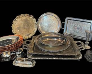 Elegant Vintage SilverPlated Serving Pieces Tableware