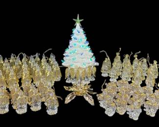 Vintage Ceramic Christmas Tree Massive Ornament Collection