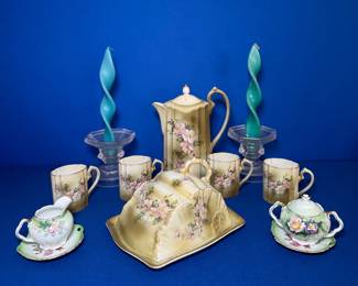 Vintage Nippon Chocolate Tea Set Assorted Collectible Porcelain