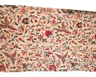 HandEmbroidered Crewelwork Bedspread