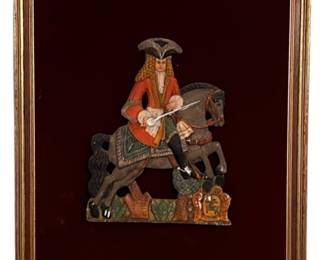 Antique French Wax Gentleman on Horse Art