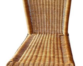 Vintage Wicker Bamboo Dining Chair