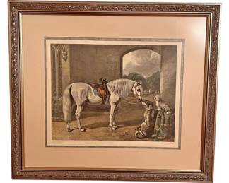 Framed John F. Herring Lithograph