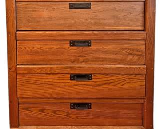 Oak Wooden 4Drawer Dresser