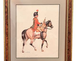 Framed Wolfgang Tritt Military Art