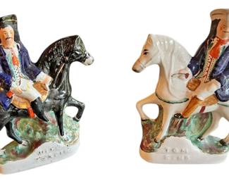 Pair of Antique Staffordshire Figurines