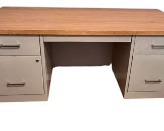 MidCentury Modern Metal Tanker Desk