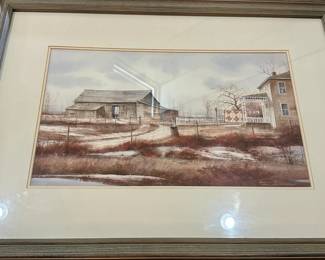 ]Jeffrey H Craven. Winter's Work and Waxwings Watercolor