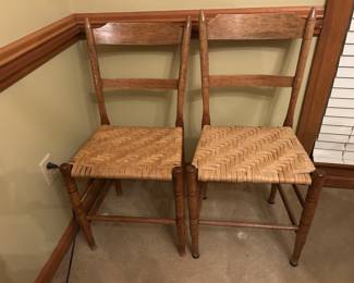 4 primitive chairs - very old
