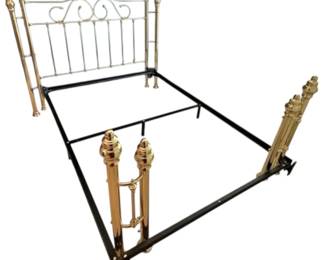 Ornate Brass Headboard, Footboard, Bed Frame FullSize