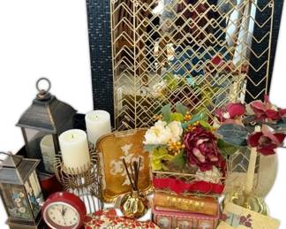 Black, Gold And Red Home Decor