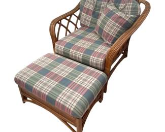 Rattan Armchair Ottoman