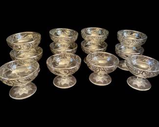12pc Antique Dessert Bowls
